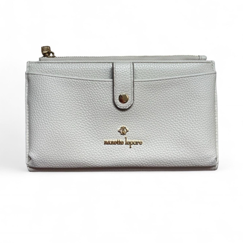 Nanette Lepore Cream Wallet with Gold Accents
